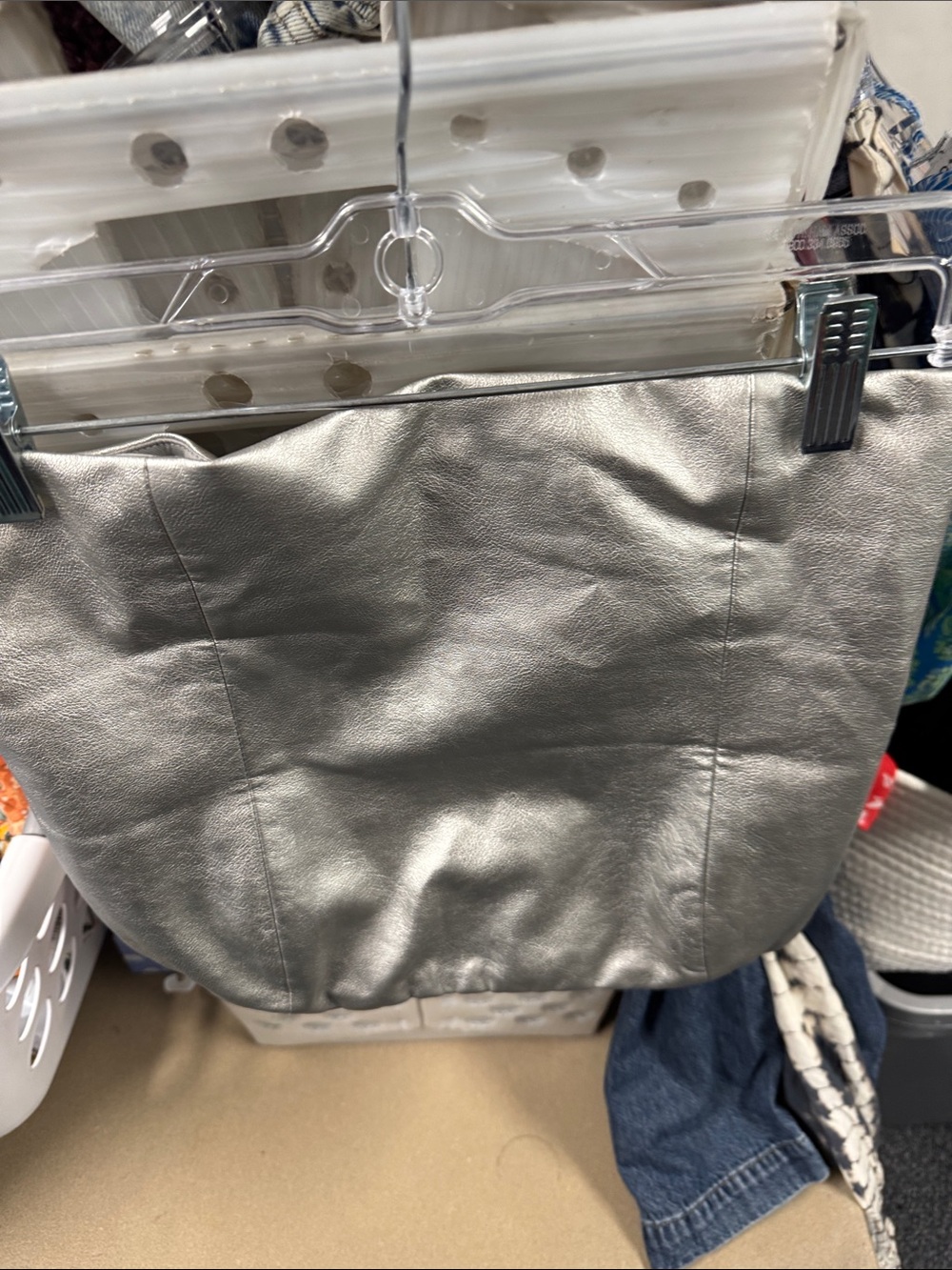 WAYF metallic strapless top S // 052415